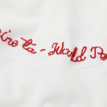 DAXUEN Short-sleeved loose-fitting polo shirt with embroidery