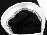 DAXUEN Embroidered graphic polo shirt in black and light grey marl