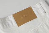 DAXUEN Wide-leg white denim shorts