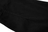 DAXUEN Black wide-leg pants with decorative zippers and studs