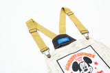 DAXUEN Smiling mouse embroidered denim overalls