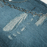 DAXUEN Wide-leg baggy jeans with alien graphic