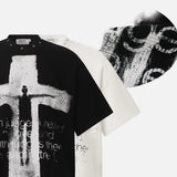 DAXUEN Distressed graphic oversized T-shirt