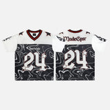 DAXUEN Short-sleeved jersey top with flame graphics
