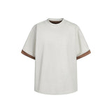 DAXUEN Layered contrast color short-sleeved t-shirt