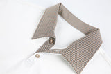 DAXUEN Boxy short-sleeve polo shirt with houndstooth collar