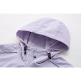 DAXUEN Short-sleeved hooded windbreaker jacket