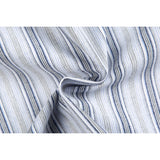 DAXUEN light grey and blue vertical striped button-up shirt