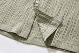 DAXUEN Textured short-sleeved button-up shirt