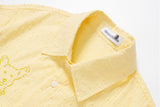 DAXUEN Short-sleeved button-up shirt with dog embroidery