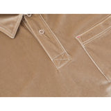 DAXUEN Loose-fitting short-sleeved polo shirt in velvet