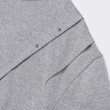 DAXUEN Heather grey short-sleeve T-shirt with unique paneling