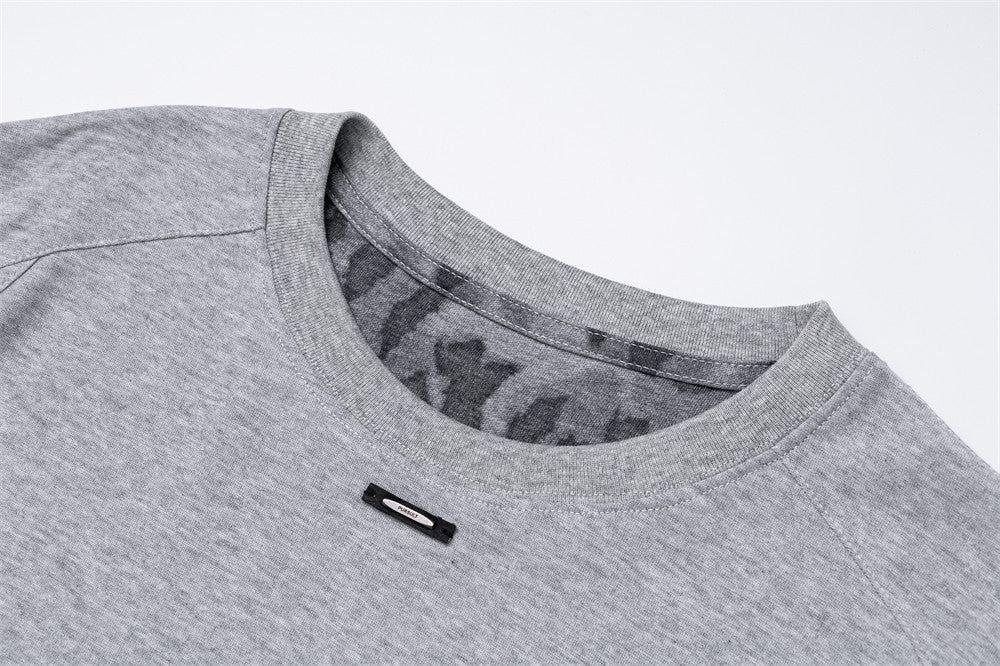 DAXUEN Men's relaxed-fit heather grey t-shirt
