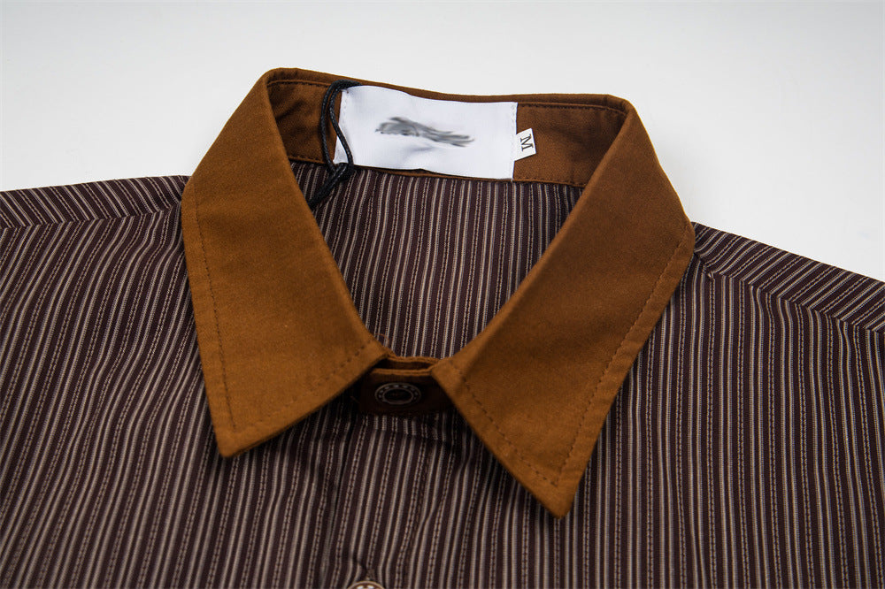 DAXUEN Short-sleeve striped shirt with cartoon patches