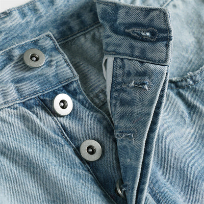 DAXUEN Faded blue wide-leg denim jeans