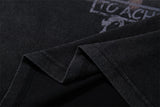 DAXUEN Washed black graphic t-shirt with band print