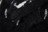 Y2K Breathable Stylish Floral Zip-Up Knit Cardigan