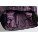 DAXUEN muted purple color-blocked track jacket