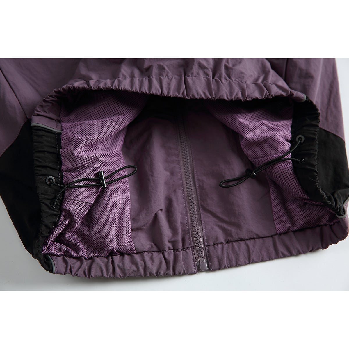 DAXUEN muted purple color-blocked track jacket