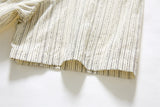 DAXUEN Relaxed-fit vertical stripe button-up shirt