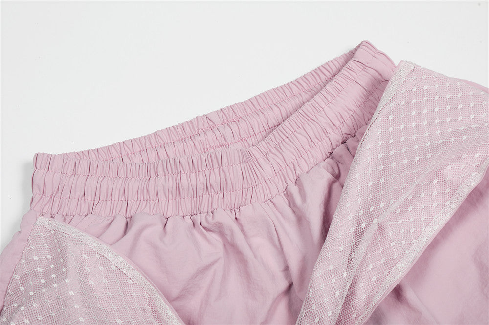 DAXUEN Wide-leg balloon pants with sash and embroidery