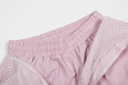 DAXUEN Wide-leg balloon pants with sash and embroidery