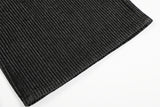 DAXUEN Wide-leg pinstripe trousers in dark charcoal grey