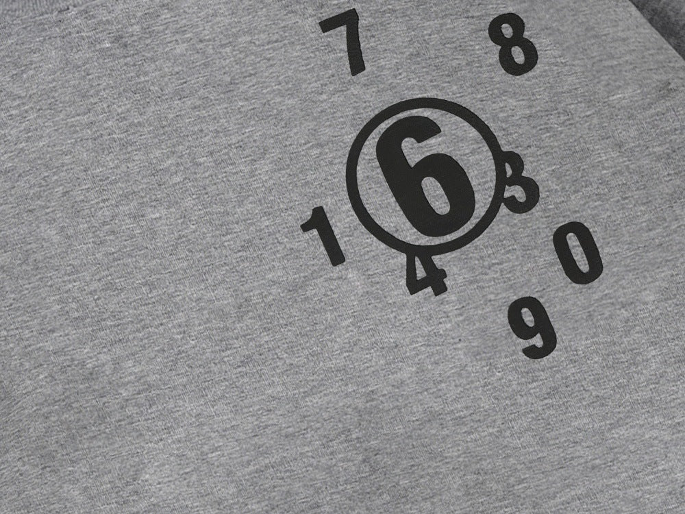 DAXUEN Oversized short-sleeved graphic t-shirt in grey and black