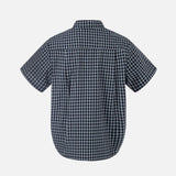 DAXUEN Men's short-sleeved plaid button-up shirt