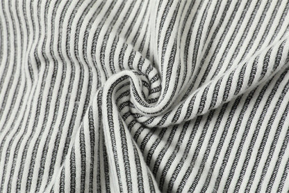 DAXUEN Short-sleeved button-up shirt with vertical stripes