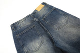 DAXUEN Wide-leg high-waisted jeans in medium blue denim