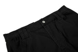 DAXUEN Black wide-leg pants with decorative zippers and studs