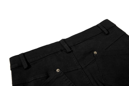 DAXUEN Solid black flared cargo pants