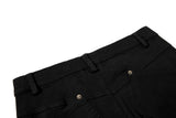 DAXUEN Solid black flared cargo pants