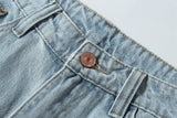 DAXUEN Light blue denim cargo shorts with multiple pockets