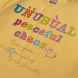 DAXUEN Unusual Peaceful Chaos graphic T-shirt