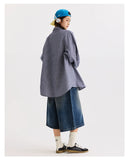 DAXUEN Oversized striped button-up shirt