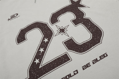 DAXUEN Oversized short-sleeve graphic t-shirt with contrast stitching