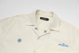DAXUEN Short-sleeved embroidered camp collar shirt