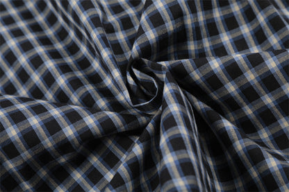 DAXUEN Men's short-sleeved plaid button-up shirt