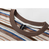DAXUEN Relaxed-fit short-sleeve striped t-shirt with pocket