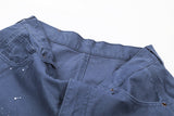 DAXUEN Wide leg utility pants with paint splatter effect