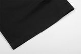 DAXUEN Black wide-leg culotte shorts