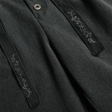 DAXUEN High-waisted wide-leg trousers in dark grey