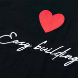DAXUEN Oversized short-sleeve embroidered T-shirt in black and white