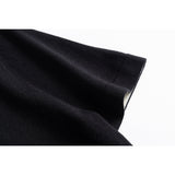 DAXUEN Men's short-sleeved black knit polo shirt