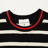 DAXUEN Striped crew neck t-shirt with embroidered text