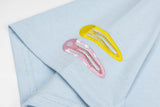 DAXUEN Short-sleeved loose-fitting T-shirt with hair clip graphics