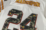 DAXUEN White loose-fit short-sleeved jersey with camouflage print
