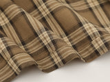 DAXUEN Short sleeve plaid button-up shirt